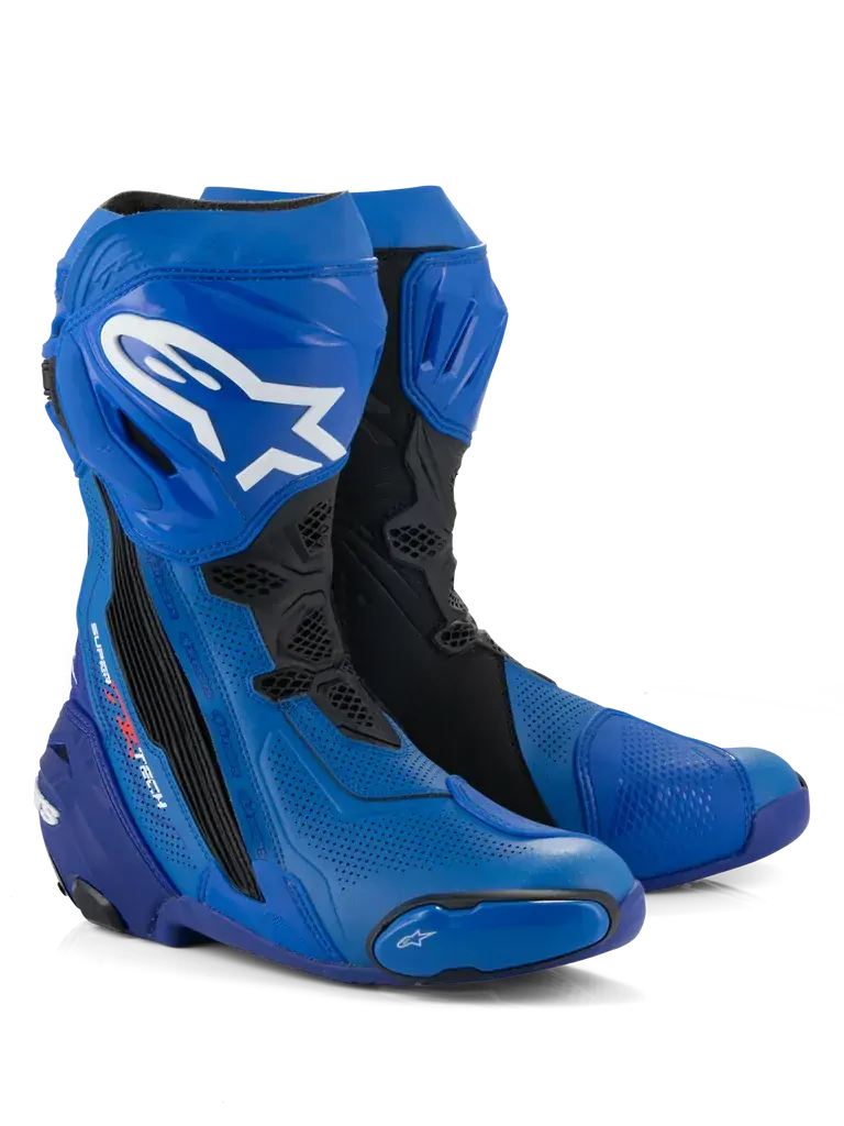 Alpinestars Supertech スーパーテックR 42 Alpinestars Supertech R Vented Motorcycle Boots - Blue/Black