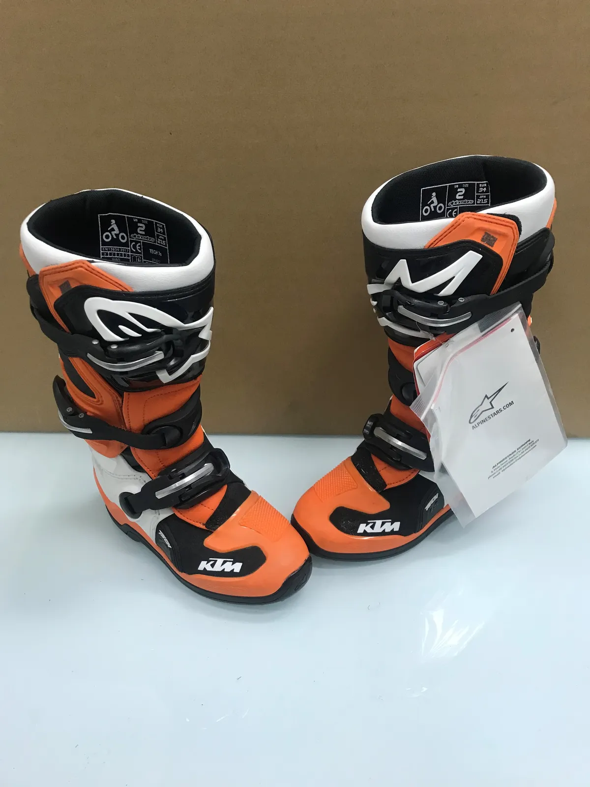 KTM Kids Tech 7S Boots - Black/Orange