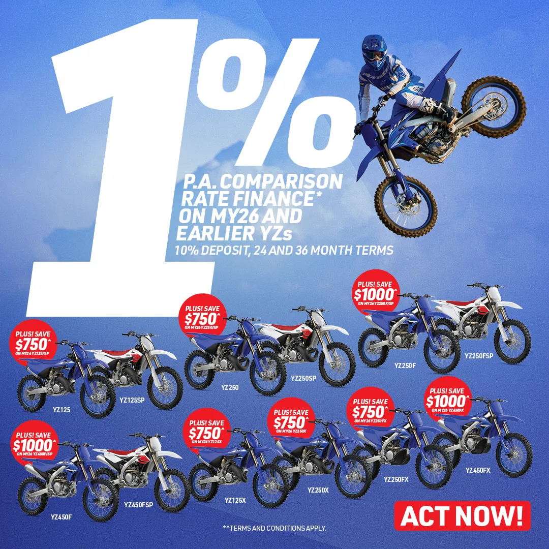 Yamaha YZ Finance Showroom