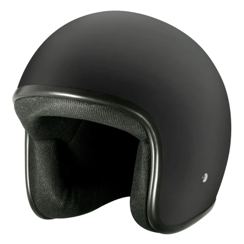 M2R 225 Solid Classic No Studs Open Face Helmet - Matte Black