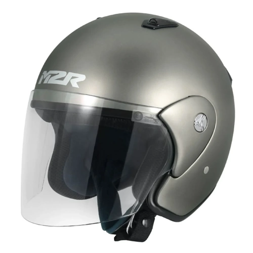 M2R 290 Solid Open Face Helmet - Titanium - XS - SKU:1116296