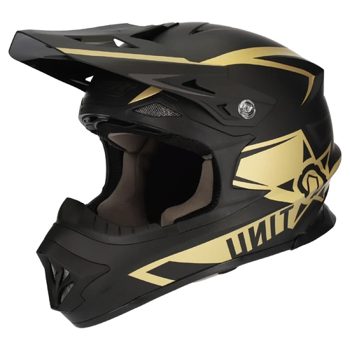 M2R Exo Unit Protech MX Helmet (PC-9F) - Matte Gold/Black - XS - SKU:1123032