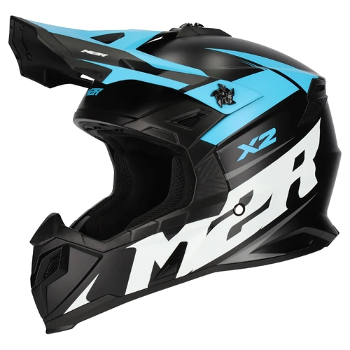 M2R X2 Charger MX Helmet (PC-2F) - Blue - XS - SKU:1124875