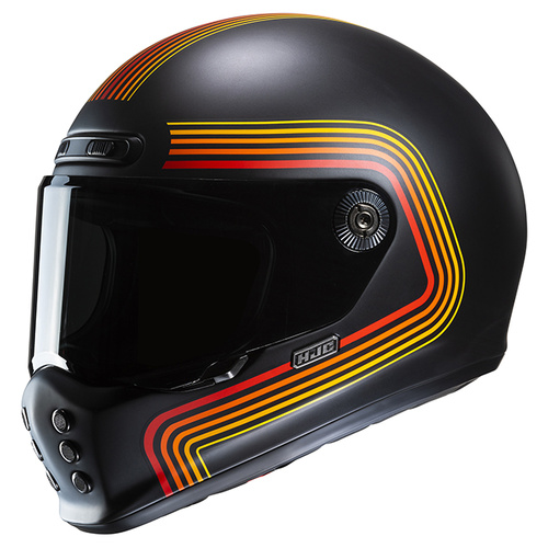 HJC V10 Foni Full Face Helmet MC-1SF - Black/Red/Yellow - S - SKU:1126804