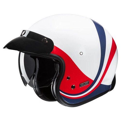 HJC V31 Emgo MC-21 Open Face Helmet - White/Blue/Red - XS - SKU:1126827