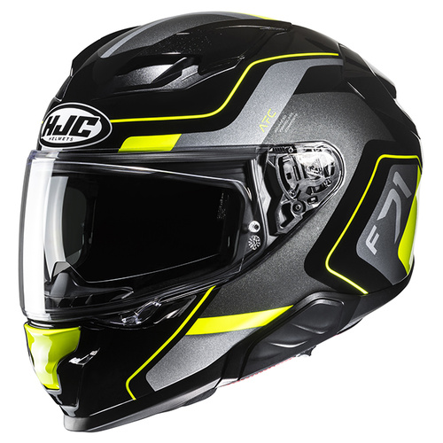 HJC F71 Arcan Full Face Helmet MC-3H - Black/Yellow - L - SKU:1126987
