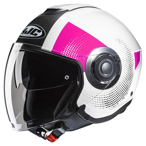 HJC i40N Pyle MC-3HSF Modular Helmet - White/Pink - S - SKU:1127129
