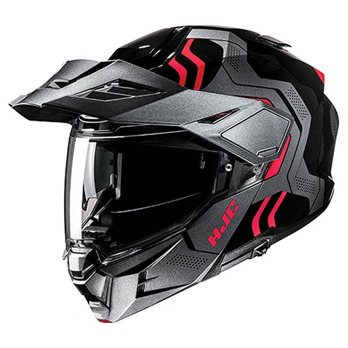 HJC i80 Velly MC-1 Adventure Helmet - Black/Red - XS - SKU:1129216