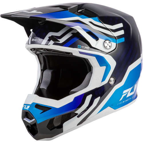 Fly Racing 2026 Formula S Carbon Byte MX Helmet - Blue Carbon/Blue/White