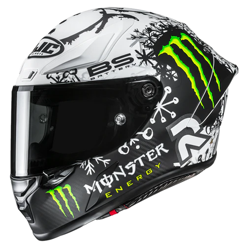 HJC RPHA 1 V2 Snow Diablo Carbon MC10SF Helmet - White/Black