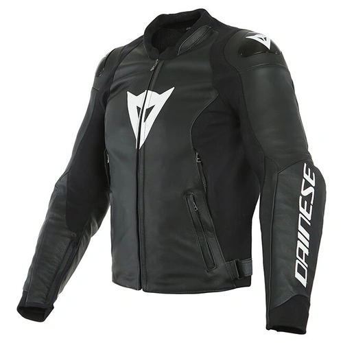 Dainese Sport Pro Leather Jacket - Black/White - 50 - SKU:2119321