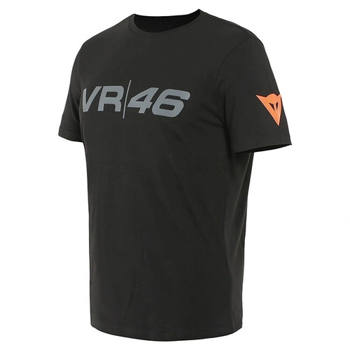 Dainese VR46 Pit Lane Casual T-Shirt - Black/Fluro Yellow - XXS - SKU:2120099