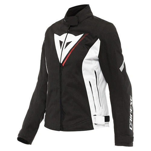 Dainese Ladies Veloce D-Dry Jacket - Black/White/Lava Red - 40 - SKU:2122134