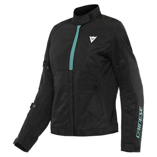 Dainese Ladies Risoluta Air Tex Jacket - Black/Aqua Green - 40 - SKU:2122233
