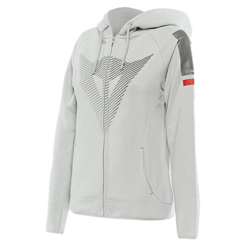 Dainese Ladies Casual Fade Hoodie - Glacier Grey/Dark Grey/Red - S - SKU:2122322