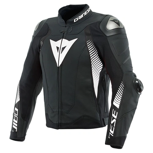 Dainese Super Speed 4 Leather Jacket - Matt Black/White