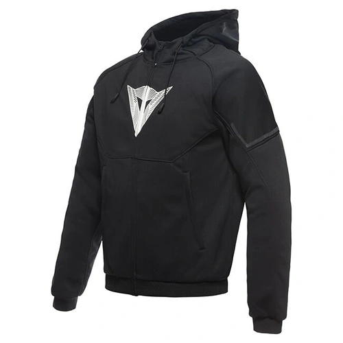 Dainese Daemon-X Safety Full Zip Hoodie - Black/Black/White - 46 - SKU:2125331