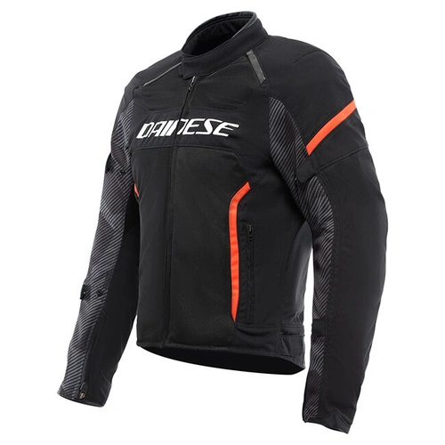 Dainese Air Frame 3 Tex Jacket - Black/Black/Fluro Red - 48 - SKU:2125559
