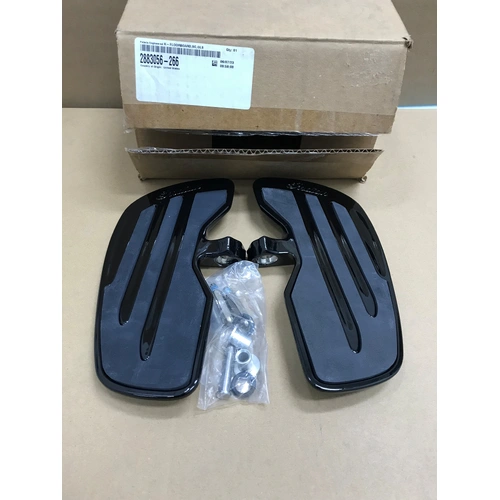 PAIR Rider Floorboards with Inlays in Gloss Black, 2883056-266 - SKU:2883056266