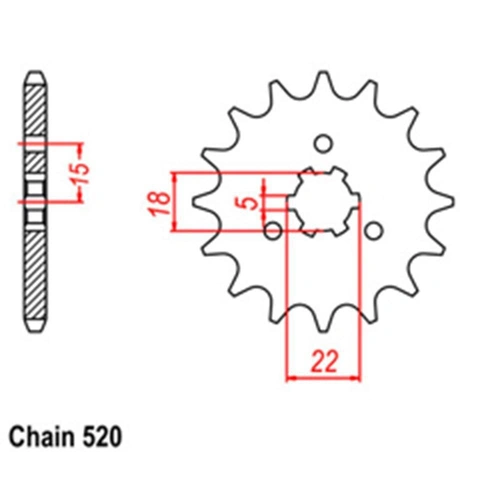 Front Sprocket Steel 11T 520