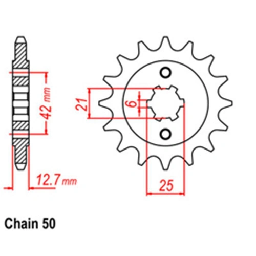 Front Sprocket Steel 18T 530
