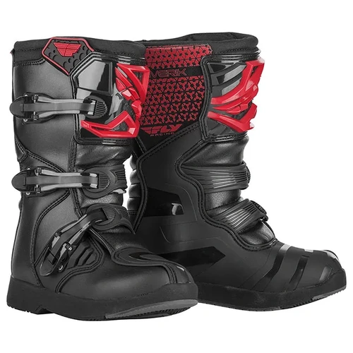 Fly Racing Youth Maverik MX Boots - Red/Black - US2 - SKU:3105231
