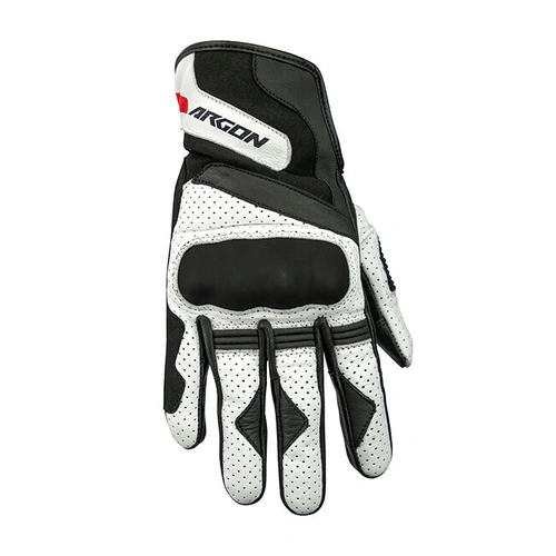 Argon Charge Leather Road Gloves - Black/White - S - SKU:4006274