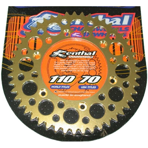 Renthal Rear Sprocket Mx Ultralight Grooved Gld 46T - SKU:408U42046GGO