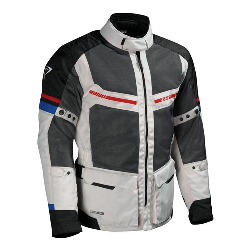 Difi Corsica Aerotex Jacket - Black/Grey/Red/Blue - L - SKU:46-1185-72