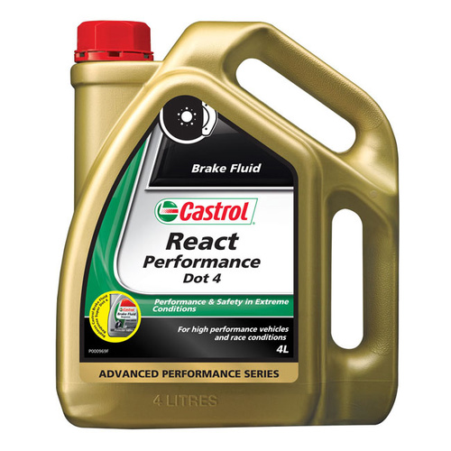Castrol React Performance DOT 4 Brake Fluid - 4 Litres