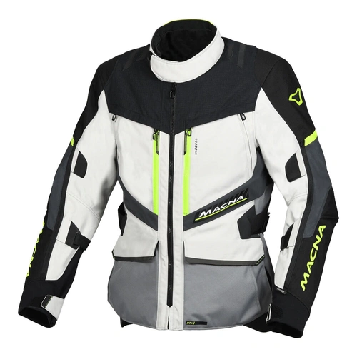 Macna Domane Jacket - Light Grey/Fluro Yellow - S - SKU:64-1377-75