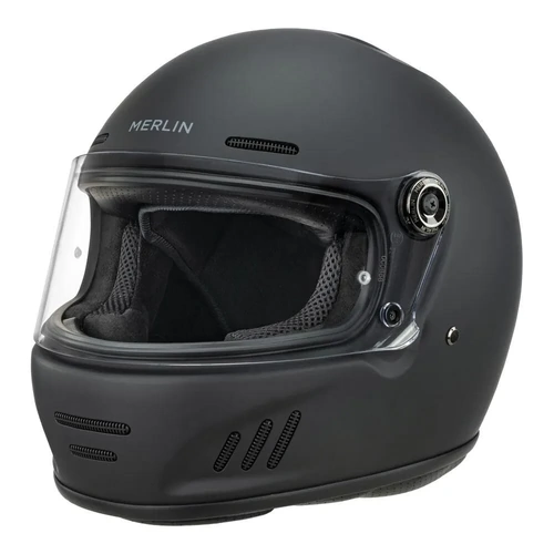 Merlin Revival Full Face Helmet - Matte Black - XS - SKU:65-920-01