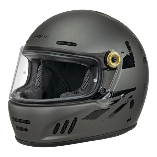 Merlin Revival Union Full Face Helmet - Grey - S - SKU:65-920-32