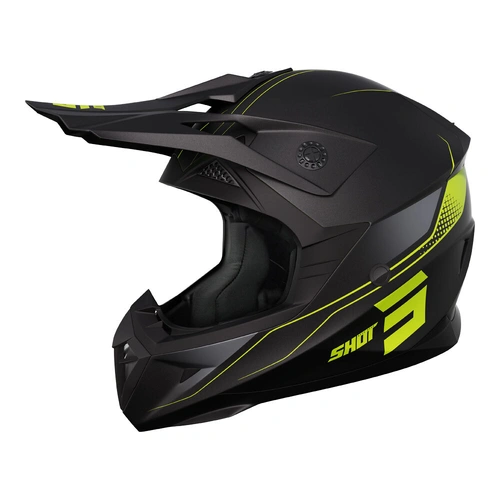 Shot Pulse Edge Helmet - Matte Black/Neon/Yellow - XS - SKU:66-4731-04
