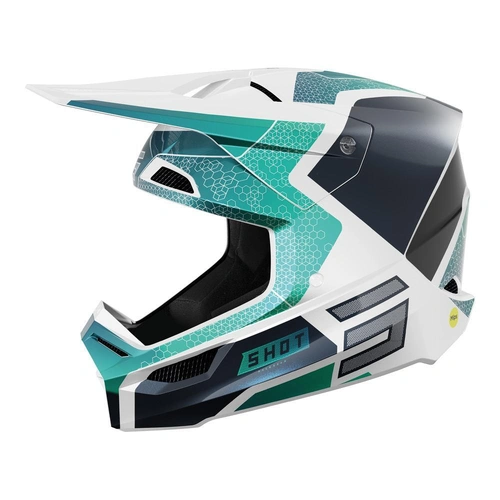 Shot Race Phaser Pearly Helmet - Blue/Turquoise - S - SKU:66-5712-05