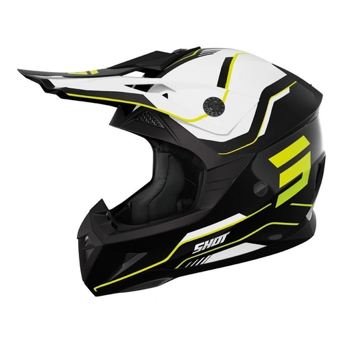 Shot Pulse Lines Glossy Helmet - Black/Neon Yellow - XS - SKU:66-5717-04