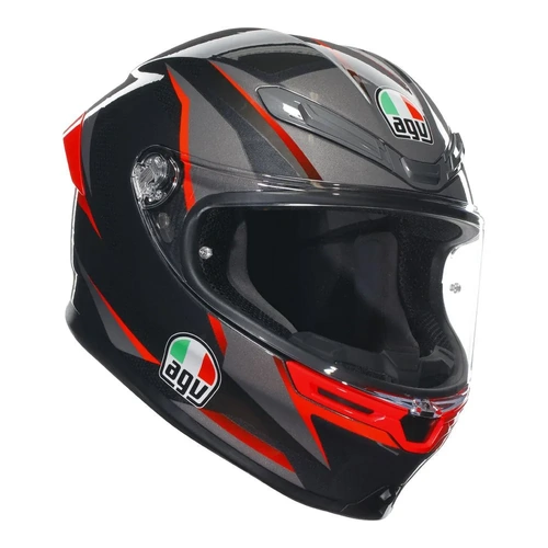 AGV K6 S Slashcut Helmet - Black/Red