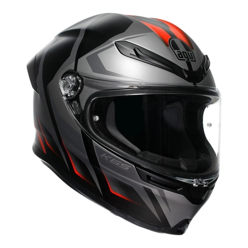 AGV K6S Karve Full Face Helmet - Black/Grey/Red - S - SKU:77-192-05
