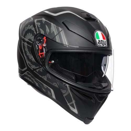 AGV K5S Tornado Helmet - Matte Black/Silver - XS - SKU:77-273-04