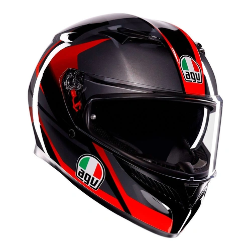 AGV K3 Striga Matte Helmet - Black/Grey - XL - SKU:77-405-10