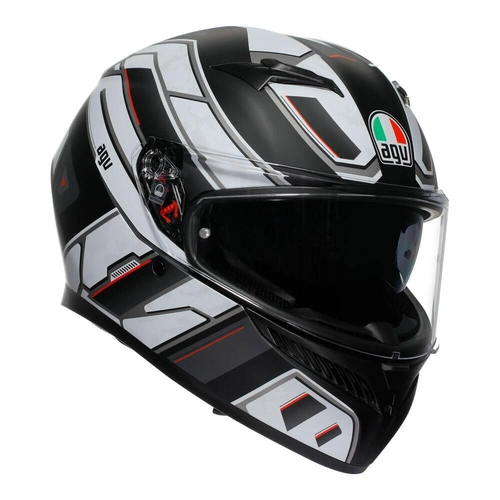 AGV K3 Rivia Full Face Helmet - Matte Black/White - S - SKU:77-408-05