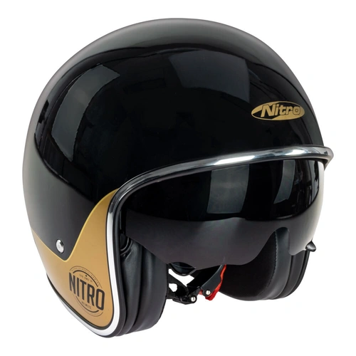 Nitro X582 Tribute Helmet - Black/Gold - XS - SKU:85-109-04