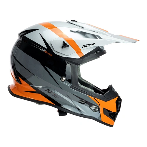 Nitro MX700 Recoil Helmet - Grey/Black/Orange - L - SKU:85-717-09