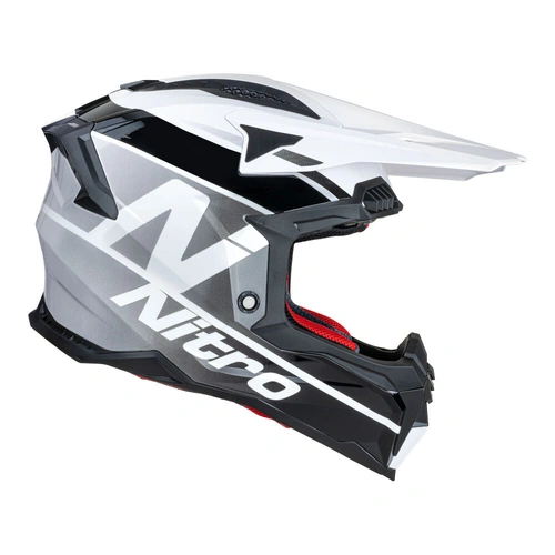 Nitro MX710 Onyx Helmet - White/Grey - S - SKU:85-734-05
