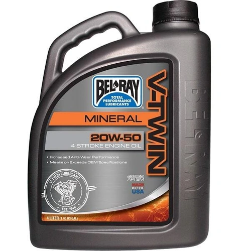 Bel-Ray V-Twin Mineral Motor Oil 20W-50 4 Litre - 4L