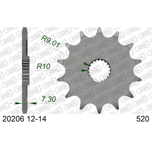 AFAM 12T 520 Front Sprocket - Honda CR125 - 12T
