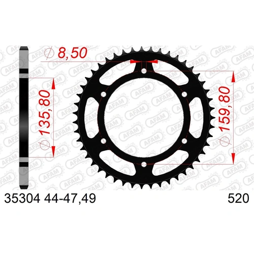 AFAM S47 520 Rear Sprocket - BMW F650 94- - 47T