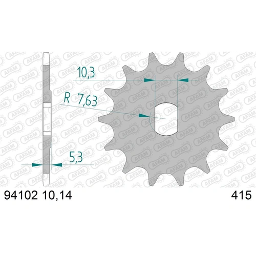 AFAM 14T 415 Front Sprocket - 14T