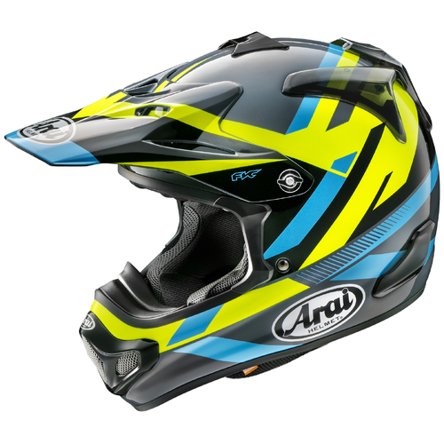 Arai VX-Pro 4 Machine Helmet - Black/Blue/Yellow - XL - SKU:AH33MBY6