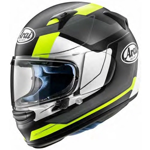 Arai Profile-V Kerb Helmet - Black/White/Yellow - S - SKU:AH41KYW3